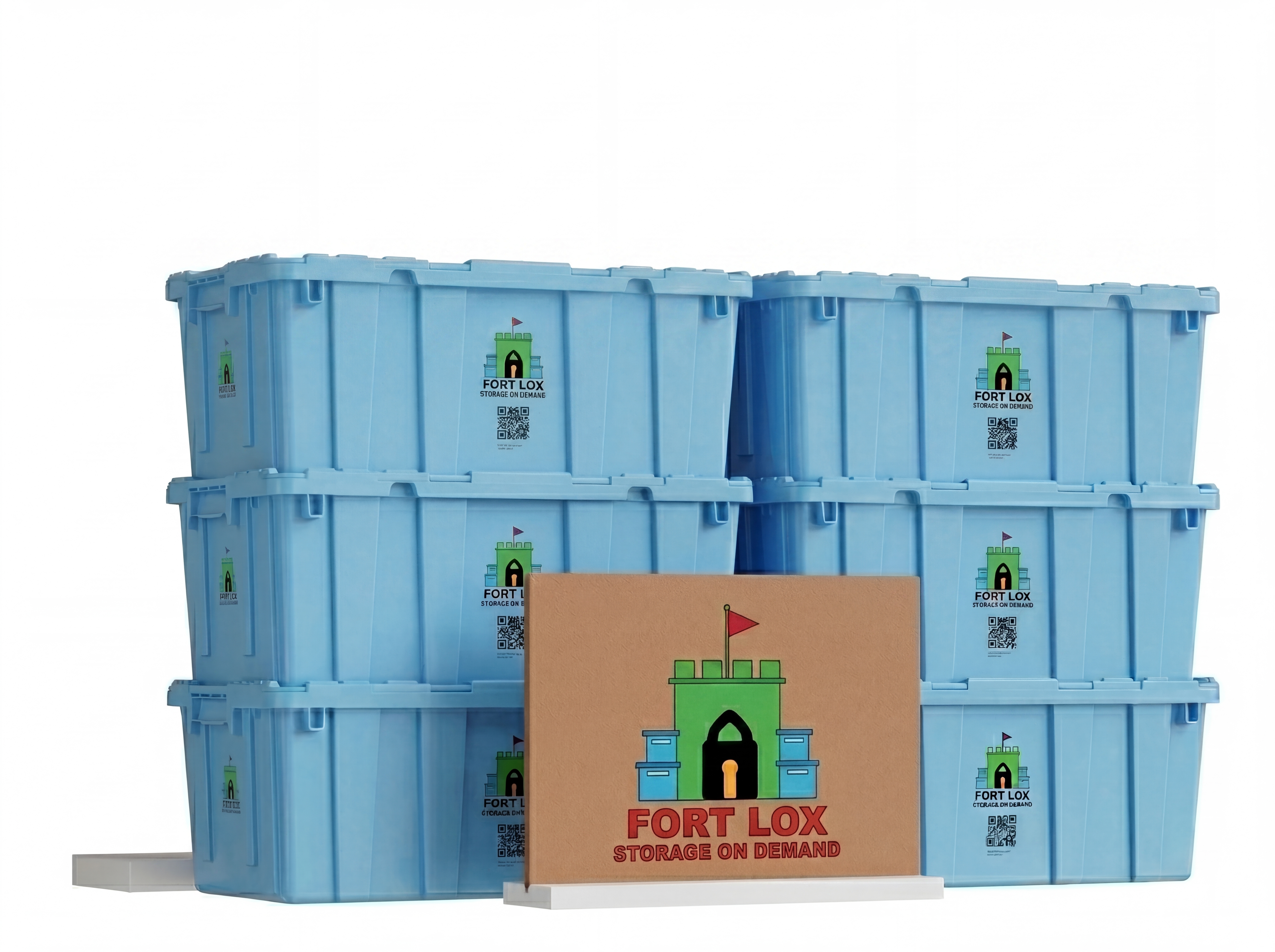 Six Fort Lox storage boxes